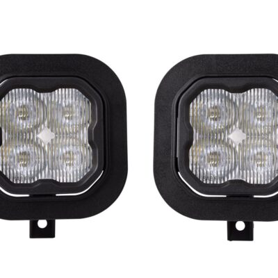 SS3 LED FOG LIGHT KIT FOR 2011-2016 FORD SUPER DUTY F-250/F-350 WHITE SAE/DOT FOG MAX W/ BACKLIGHT DIODE DYNAMICS