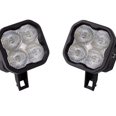 SS3 LED FOG LIGHT KIT FOR 1999-2010 FORD SUPER DUTY F-250/F-350 WHITE SAE/DOT FOG PRO W/ BACKLIGHT DIODE DYNAMICS