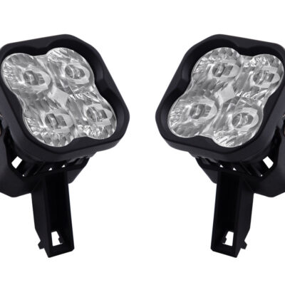 SS3 LED FOG LIGHT KIT FOR 1999-2010 FORD SUPER DUTY F-250/F-350 WHITE SAE/DOT DRIVING PRO W/ BACKLIGHT DIODE DYNAMICS